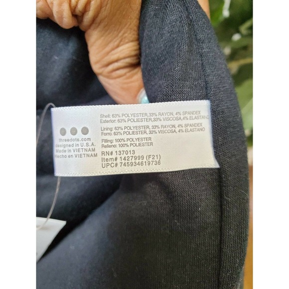 Three Dots Women's Black Polyester Long Sleeve Full Zip Front Casual Jacket 2XL - Picture 10 of 13